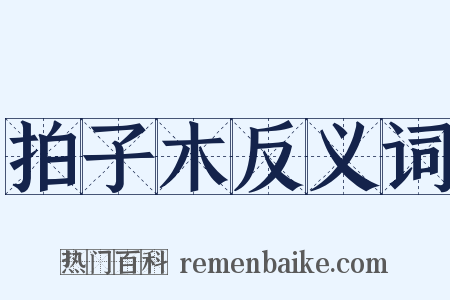 拍子木反义词是什么意思的图片